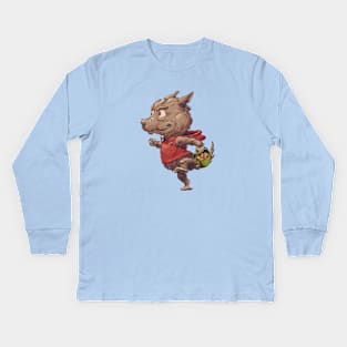 Werewolf kid trick or treat Kids Long Sleeve T-Shirt